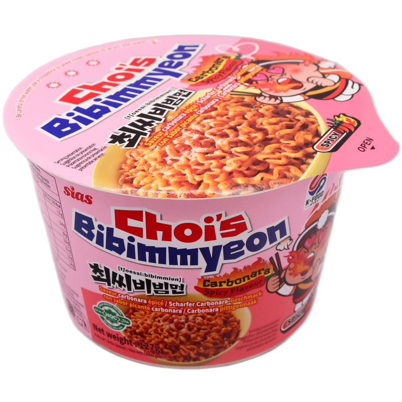 Sias Choi's Bibimmyeon Carbonara Spicy Flavour (Spicy) 127g - Tuk Tuk Mart