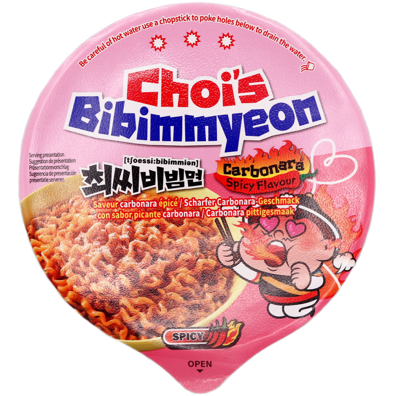 Sias Choi's Bibimmyeon Carbonara Spicy Flavour (Spicy) 127g - Tuk Tuk Mart