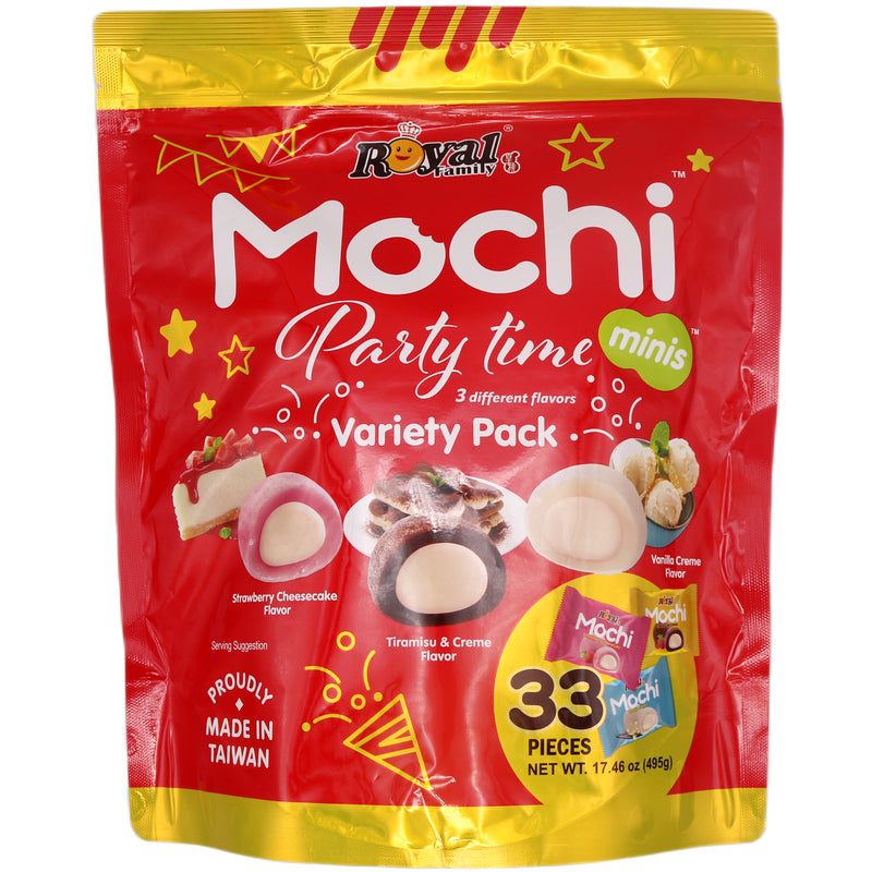 Royal Family Mochi Variety Pack (Strawberry Cheesecake Flavour, Tiramisu & Creme Flavour, Vanilla Creme Flavour) 495g - Tuk Tuk Mart