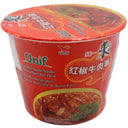 Unif Artificial Spicy Beef Flavour Instant Noodles (Bowl) 110g - Tuk Tuk Mart