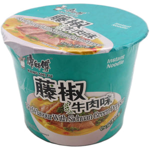 Master Kong Instant Bowl Noodle - Beef Flavour with Sichuan Green Pepper 108g - Tuk Tuk Mart