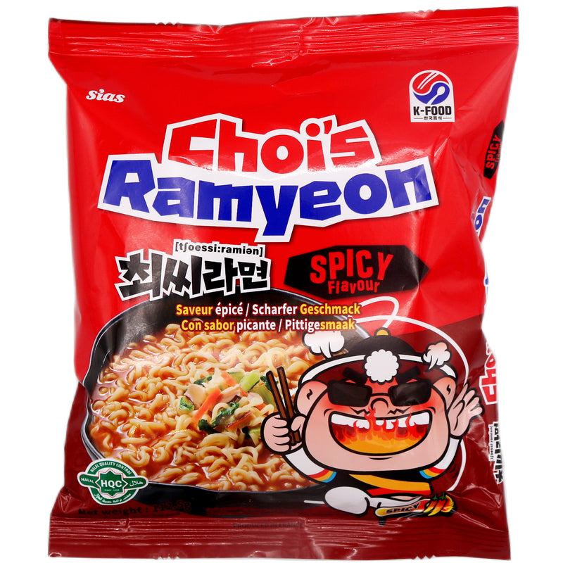 Sias Choi's Ramyeon Spicy Flavour (Spicy) (Pack) 112.5g - Tuk Tuk Mart