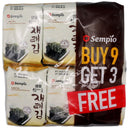Sempio Jaerae Gim, Savoury Roasted Korean Seaweed (9+3 Mini Packs) (5g*12 packs) 60g - Tuk Tuk Mart