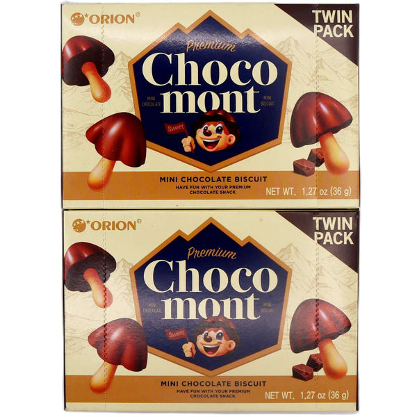 Orion Chocomont Mini Chocolate Biscuit Twin Pack (36g*2pcs) 72g - Tuk Tuk Mart