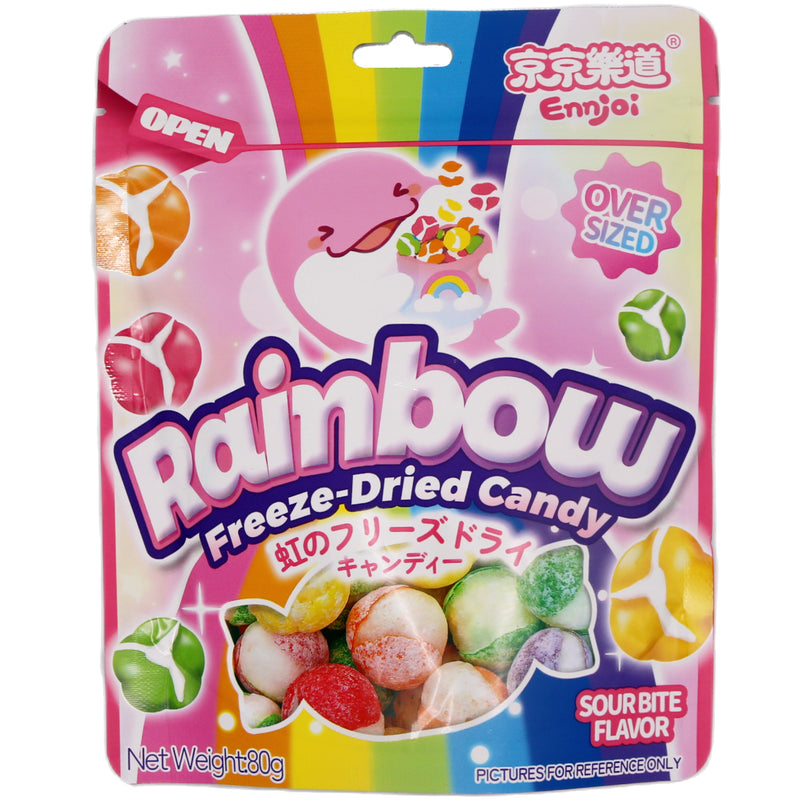 JJLD Rainbow Freeze-Dried Candy Sour Flavour 80g - Tuk Tuk Mart