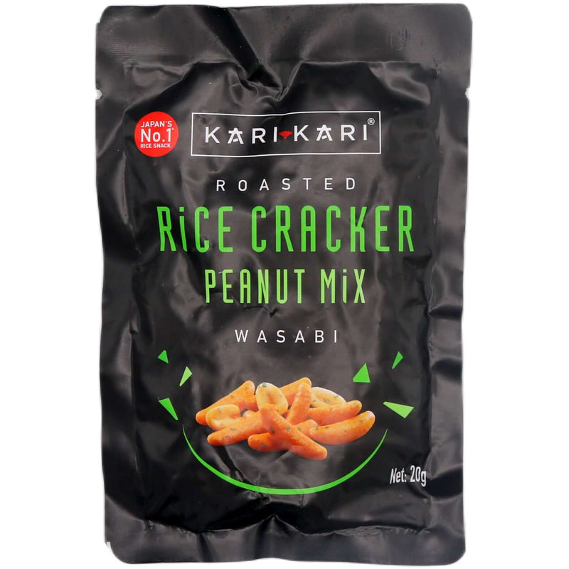 Kari Kari Roasted Rice Cracker Peanut Mix Wasabi Flavour 20g - Tuk Tuk Mart