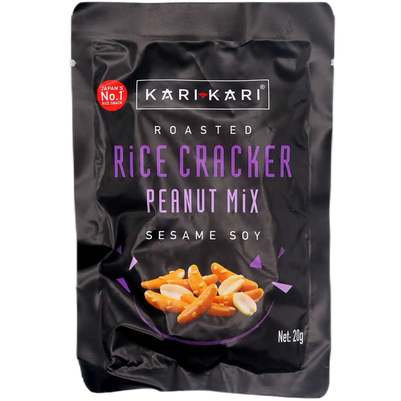 Kari Kari Roasted Rice Cracker Peanut Mix Sesame Soy Flavour 20g - Tuk Tuk Mart