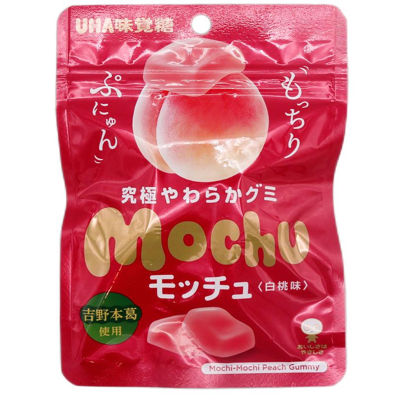UHA Mikakuto Mochu Candy White Peach Flavour 45g - Tuk Tuk Mart