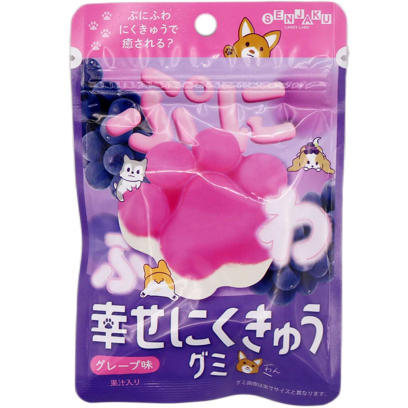 Senjaku Happy Paw Gummy (Grape Flavour) with Sugar and Sweetener 30g - Tuk Tuk Mart