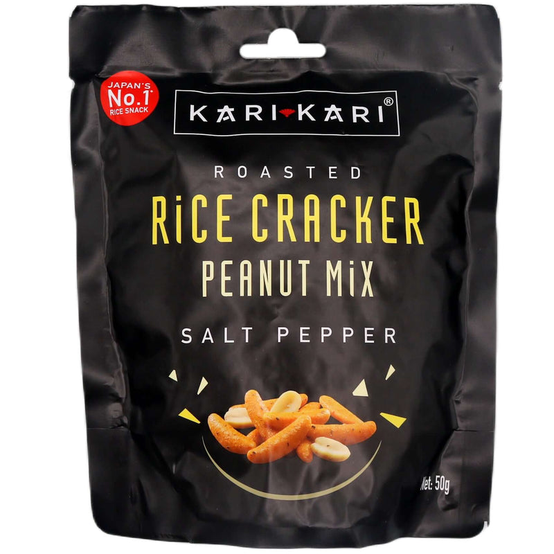 Kari Kari Roasted Rice Cracker Peanut Mix Salt Pepper Flavour 50g - Tuk Tuk Mart