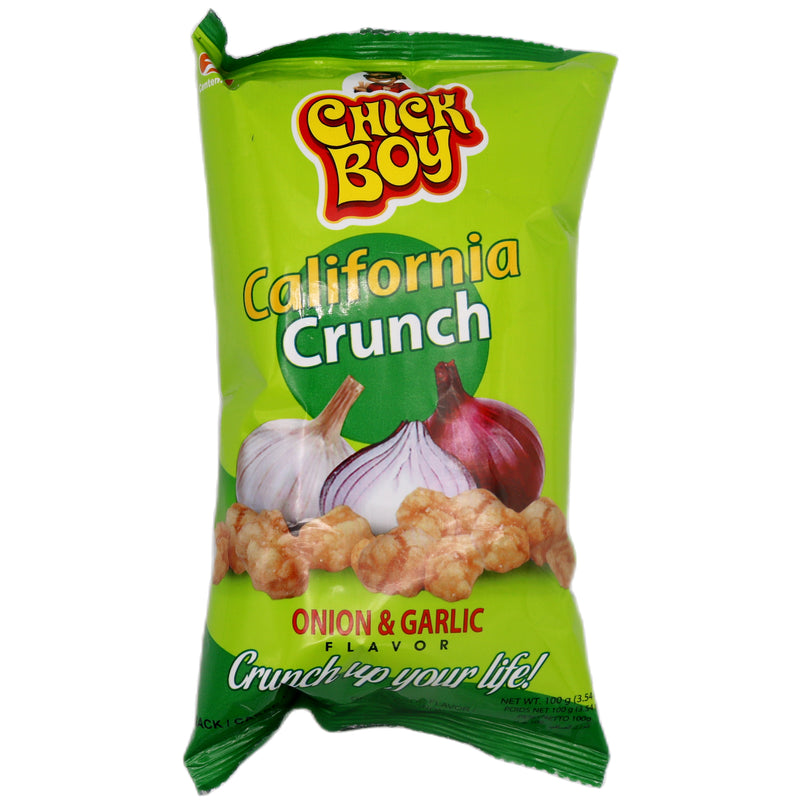Chick Boy California Crunch Corn Snack Onion & Garlic Flavour 100g - Tuk Tuk Mart