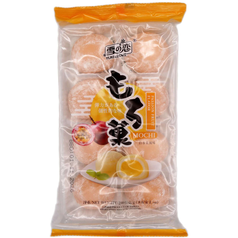 Yuki & Love Mochi Passion Fruit Flavour (30g*8pcs) 240g - Tuk Tuk Mart