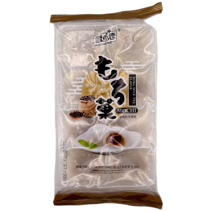 Yuki & Love Mochi Boba Milk Tea Flavour (30g*8pcs) 240g - Tuk Tuk Mart