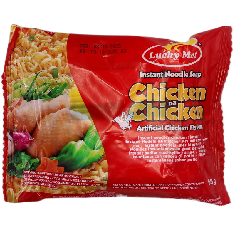 Lucky Me! Chicken na Chicken Instant Noodles Chicken Flavour 55g - Tuk Tuk Mart