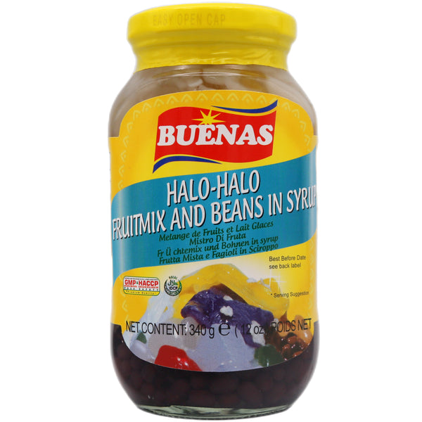 Buenas Halo-Halo Fruit Mix and Beans in Syrup - 340g - Tuk Tuk Mart