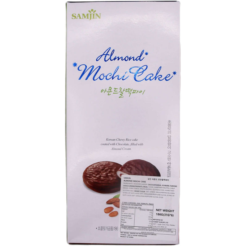 Samjin Almond Mochi Cake (31g*6pcs) 186g - Tuk Tuk Mart