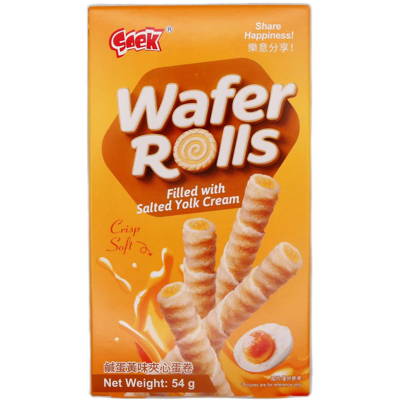 Soek Wafer Rolls Filled with Salted Yolk Cream 54g - Tuk Tuk Mart