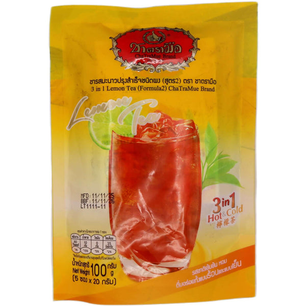 Cha Tra Mue Brand Lemon Tea (3 In 1 Hot & Cold) (20g*5pcs) 100g - Tuk Tuk Mart