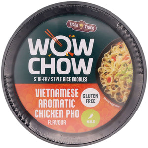 Tiger Tiger Wow Chow Stir-Fry Style Rice Noodles (Vietnamese Aromatic Chicken Pho Flavour) 76g - Tuk Tuk Mart