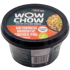 Tiger Tiger Wow Chow Stir-Fry Style Rice Noodles (Vietnamese Aromatic Chicken Pho Flavour) 76g - Tuk Tuk Mart