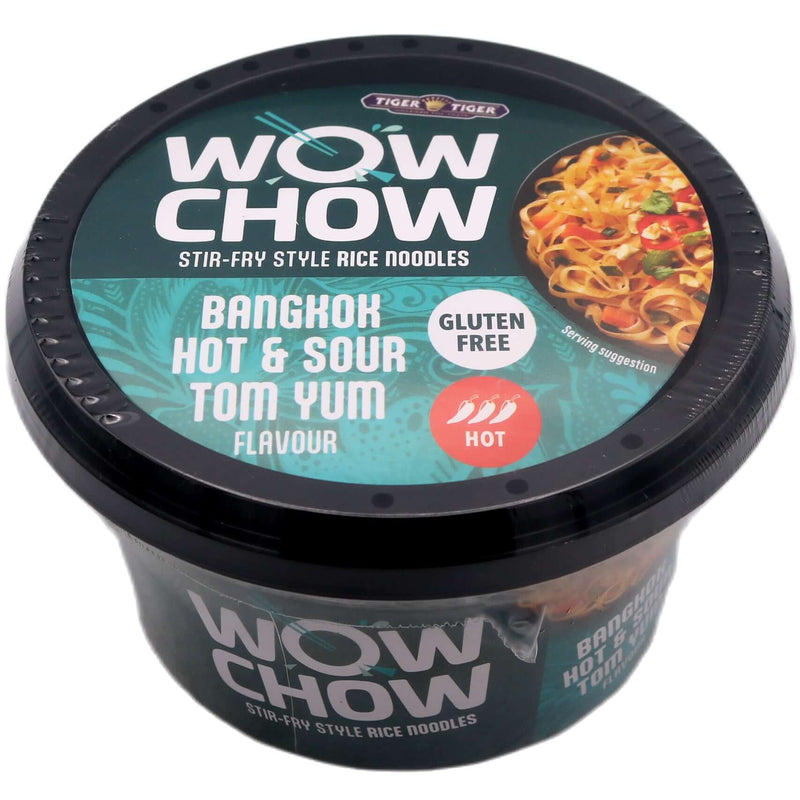 Tiger Tiger Wow Chow Stir-Fry Style Rice Noodles (Bangkok Hot & Sour Tom Yum Flavour) 76g - Tuk Tuk Mart