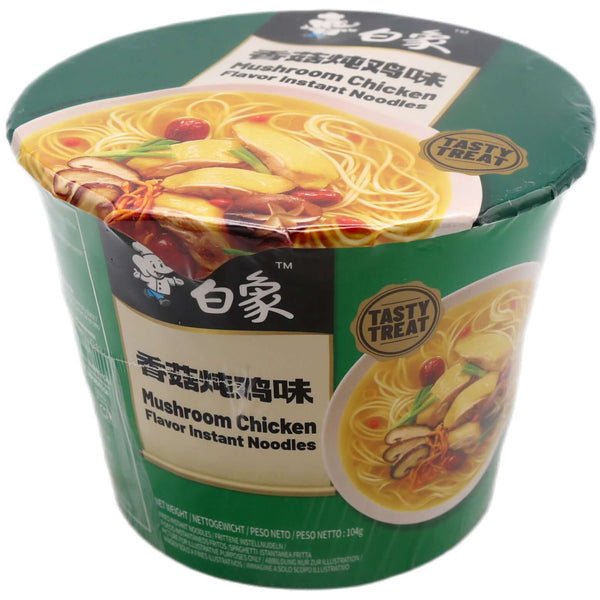 BX Instant Noodle Mushroom Chicken Flavour (Bowl) 白象杯麵香菇炖雞味 104g - Tuk Tuk Mart