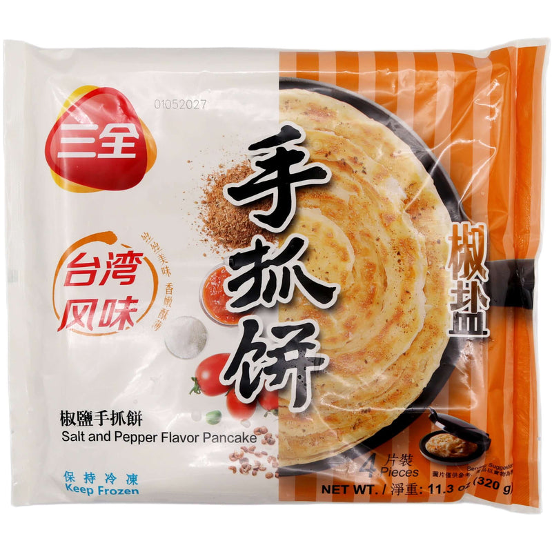 SQ Brand Salt and Pepper Flavour Pancake 三全椒鹽手抓饼 320g (Frozen) - Tuk Tuk Mart