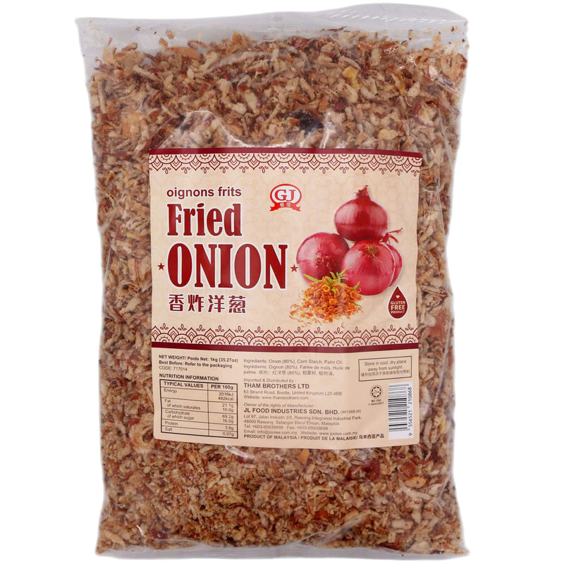 GJ Fried Onion 极佳香炸洋蔥 1kg - Tuk Tuk Mart