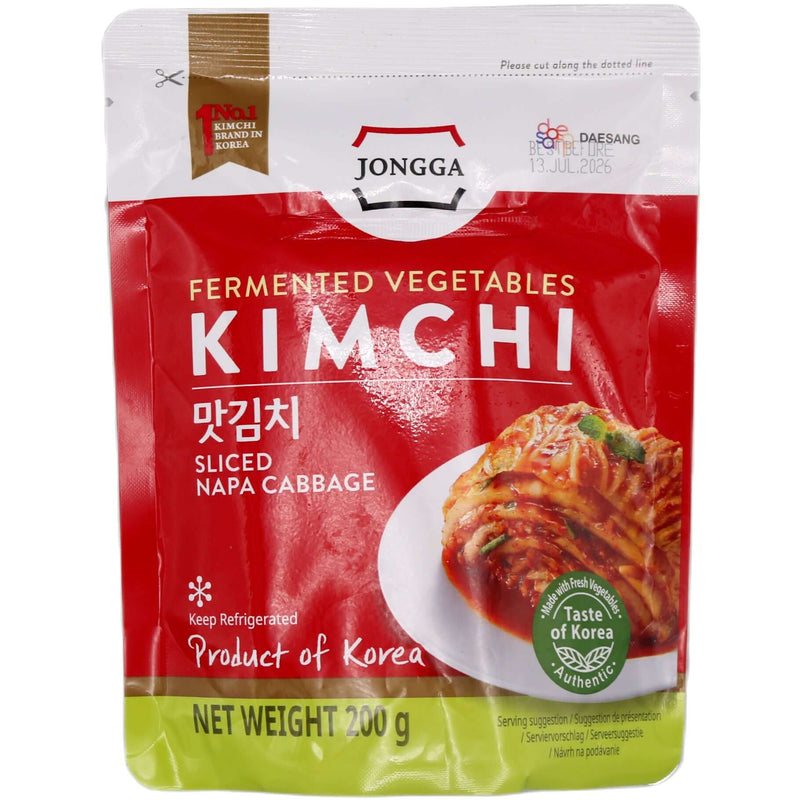 Jongga Fermented Vegetables Kimchi (Sliced Napa Cabbage) 200g - Tuk Tuk Mart