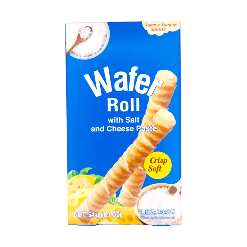 YUMMY YUMMY Wafer Roll - Salt and Cheese Flavour 54g - Tuk Tuk Mart