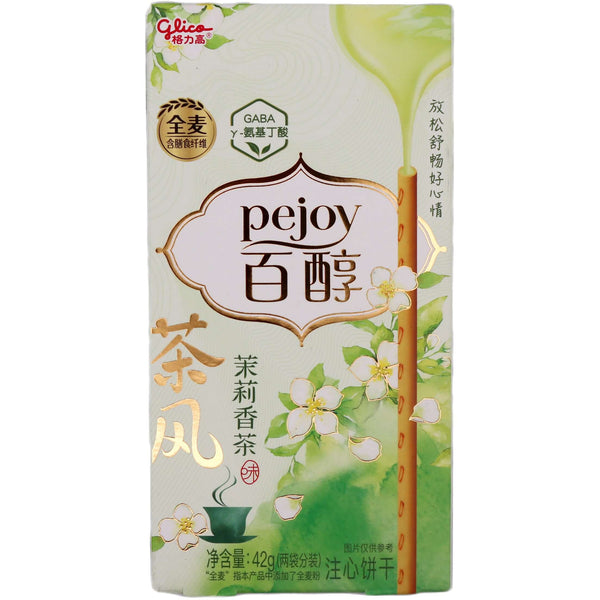 Glico Pocky Tea Biscuit Jasmine Tea Flavour 42g - Tuk Tuk Mart