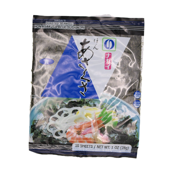 Nagai Roasted Seaweed Sushi Nori (Blue) 10 Sheets 28g