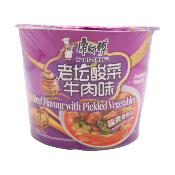 Master Kong Instant Bowl Noodle Beef Flavour with Pickled Vegetables 122g