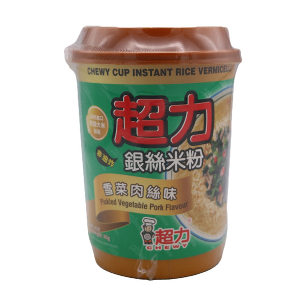 Chewy Cup Instant Rice Vermicelli Pickled Vegetable Pork Flavour 65g
