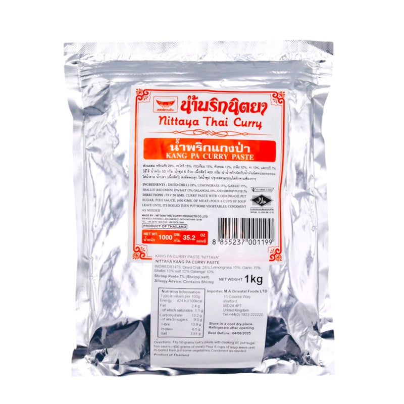 Nittaya Kang Pa Curry Paste 1kg - Tuk Tuk Mart