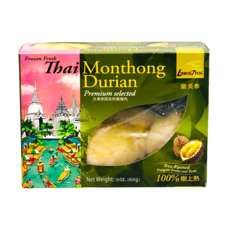 Lamai Thai Monthong Durian 樂美泰冷凍泰國金枕頭榴槤肉 454g (Frozen) - Tuk Tuk Mart