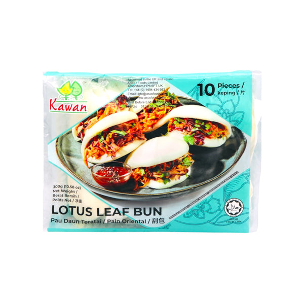 Kawan Brand Lotus Leaf Buns (Gua Bao) 300g (10 pcs)(Frozen) - Tuk Tuk Mart
