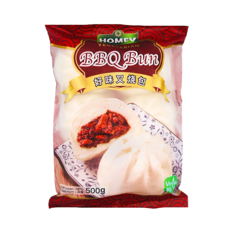 Homey Vegetarian BBQ Mock Meat Bun 好味素叉燒包 500g (Frozen) - Tuk Tuk Mart