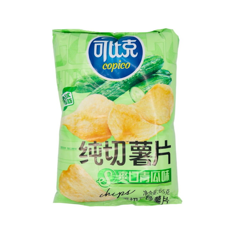 Capico Cucumber Flavour Potato Chips 可比克純切薯片爽口青瓜味 65g - Tuk Tuk Mart
