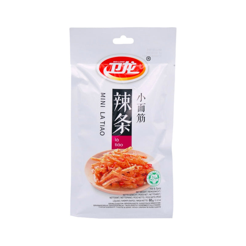 Wei Long Mini Gluten Strips Hot & Spicy Flavour 衛龍小面筋辣條 60g - Tuk Tuk Mart