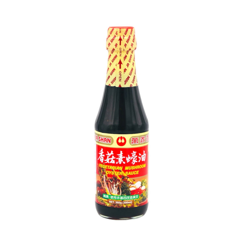 Wan Ja Shan Vegetarian Mushroom Oyster Sauce 萬家香香菇素蠔油 300ml - Tuk Tuk Mart