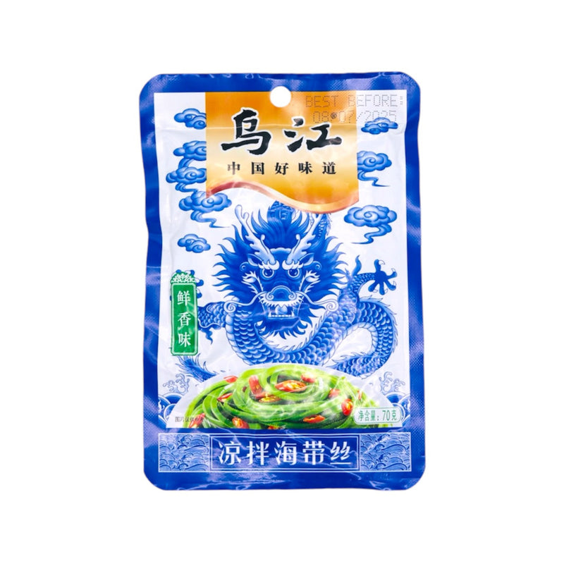 WJ Brand Seasoned Seaweed 烏江涼拌海帶絲鮮香味 70g - Tuk Tuk Mart