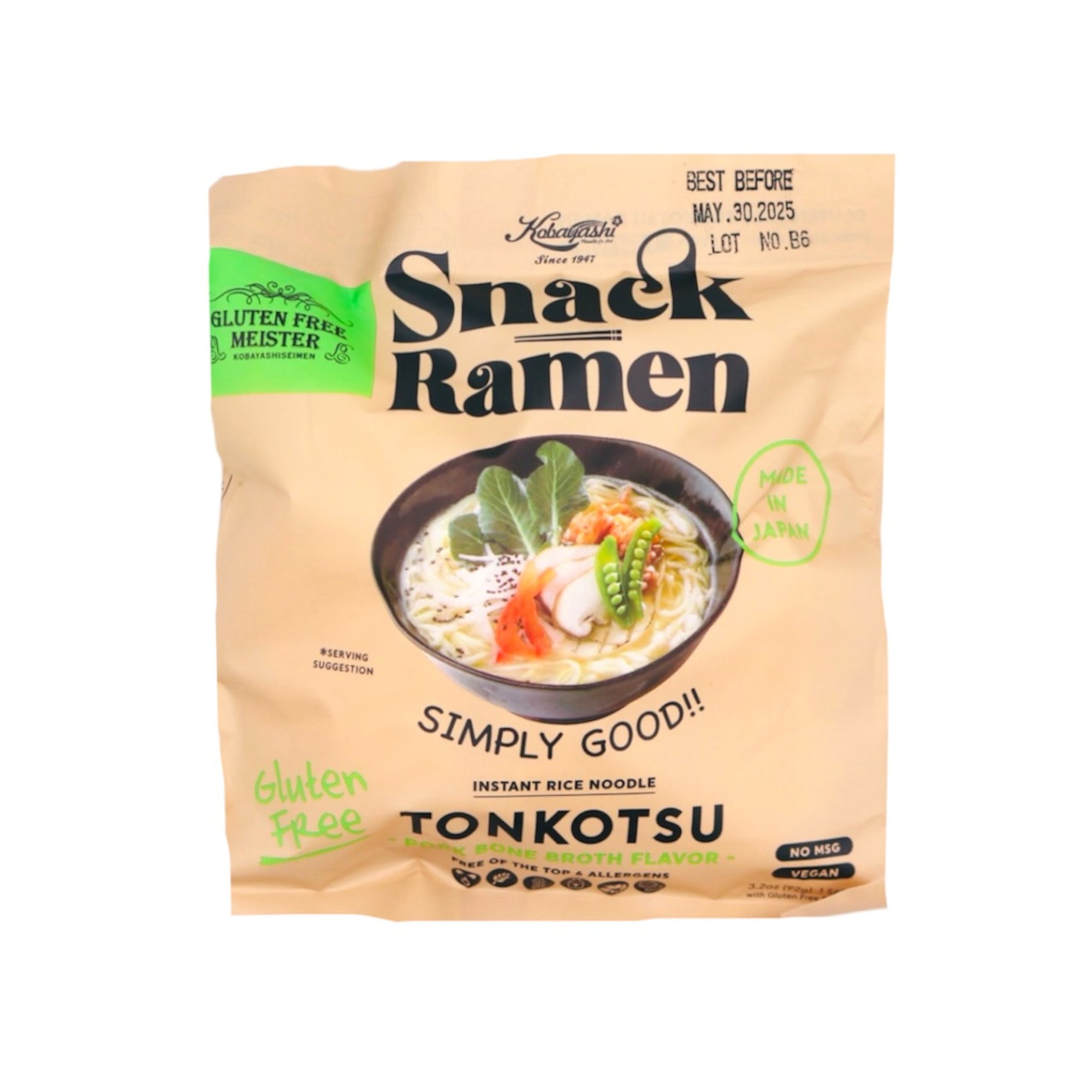 Kobayashi Snack Rice Noodle Tonkotsu Fu 92g