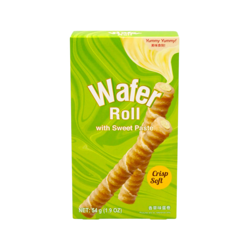 YUMMY YUMMY Wafer Roll with Vanilla Sweet Paste 54g - Tuk Tuk Mart