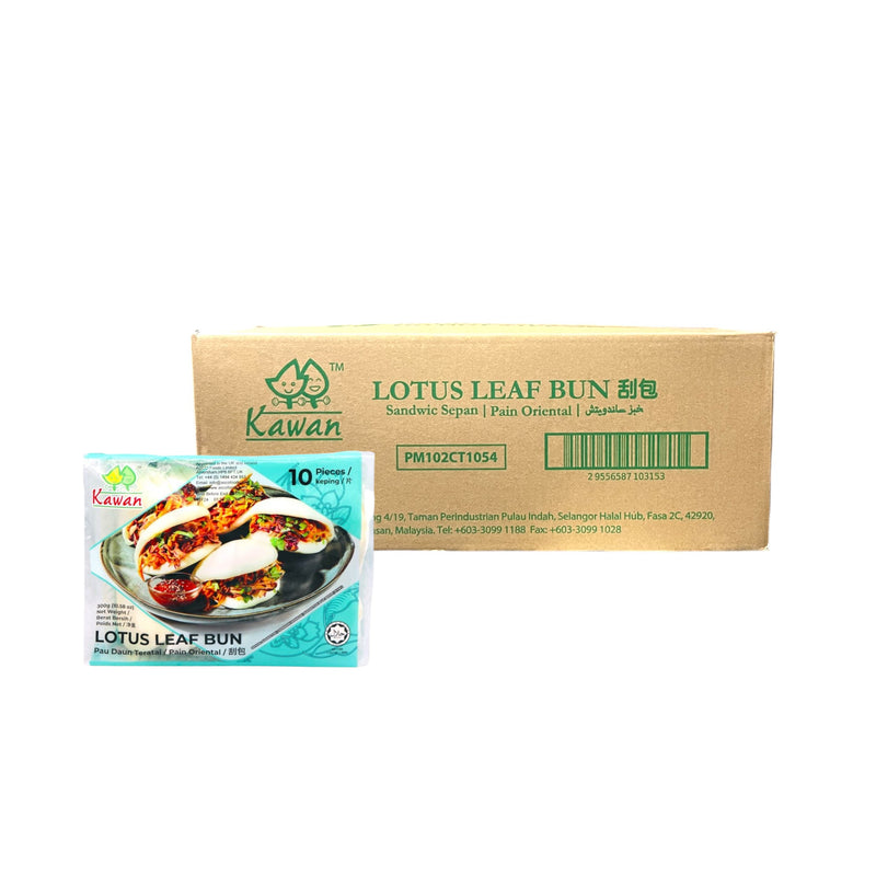 Case of Kawan Gua Bao Buns (10 pcs) (300g*12 packs) 3.6kg (Frozen) - Tuk Tuk Mart