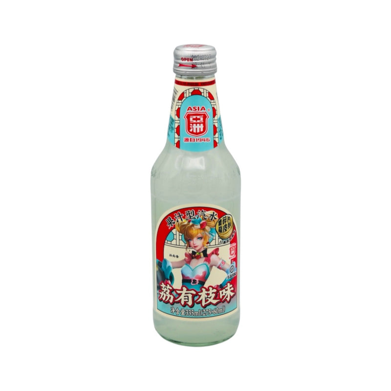 Asia Brand Lychee Flavour Fruity Soda 亞洲荔有枝味果汁汽水 335ml - Tuk Tuk Mart