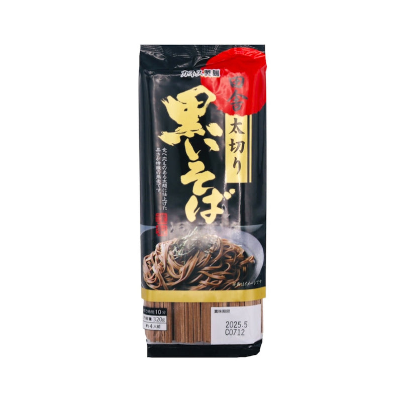 Kanesu Rural Futo-cut Black Soba Noodles (80g*4Pcs) 320g - Tuk Tuk Mart