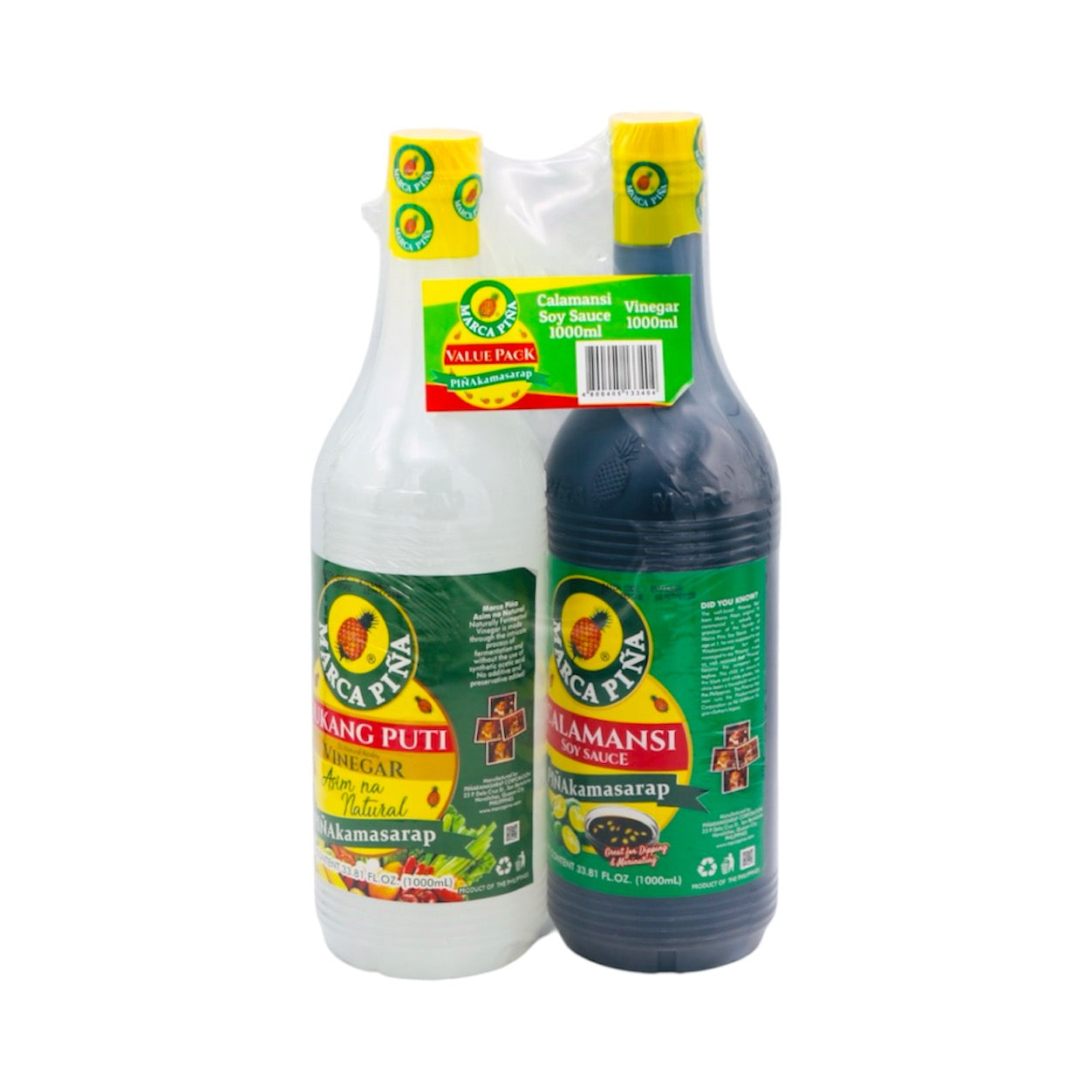 Marca Pina Value Pack (Soy Sauce with Calamansi Juice 1L + Sugar Cane ...