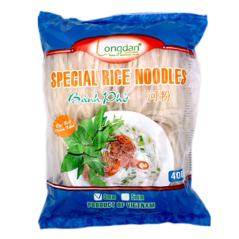 Longdan Special Rice Noodles (Size: 3mm) 400g - Tuk Tuk Mart