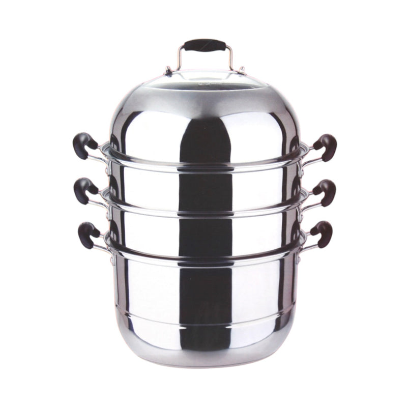 CB Brand 34cm 4 Layer Steamer Pot 潮寶韓式複底多用鍋（組合蓋） - Tuk Tuk Mart